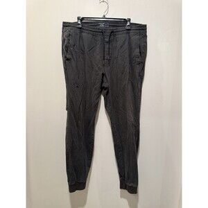 Abercrombie & Fitch Pants Mens XL Black Joggers Athletic Fit Cuffed Sweatpants